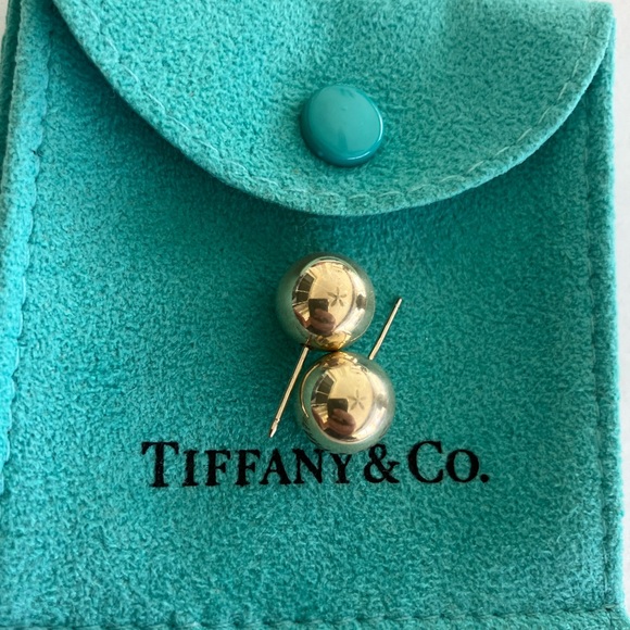 Tiffany & Co. Authentic Sterling Silver Ball Stud Earrings - Picture 1 of 2